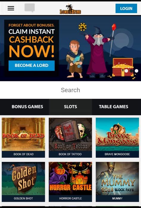 Lord of the spins casino app
